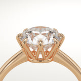 2.0 CT Round Cut Solitaire Lab-Grown Diamond Engagement Ring