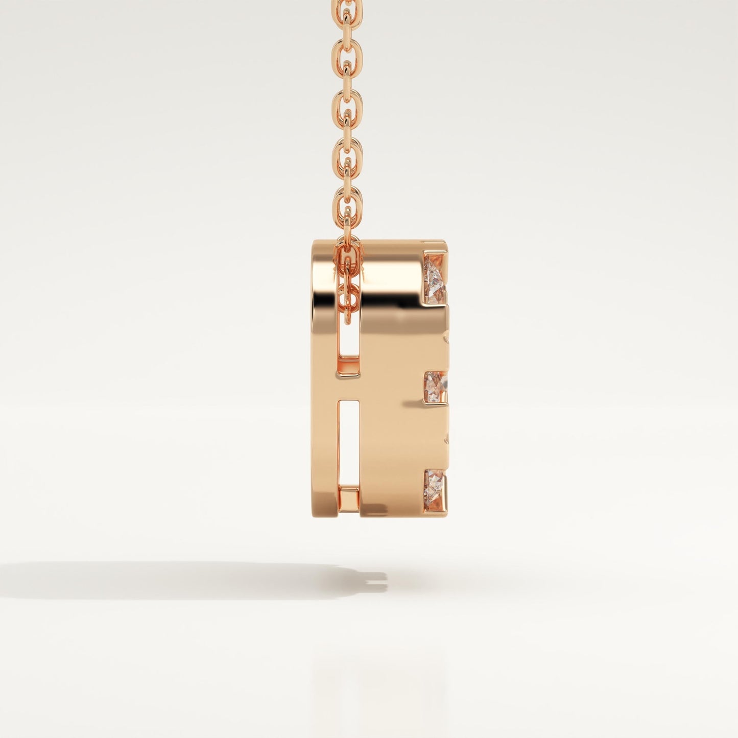 1.16 TCW Round Lab-Grown Diamond Cushion Charm Necklace
