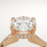 2.0 CT Oval Cut Twisted Shank Lab-Grown Diamond Engagement Ring