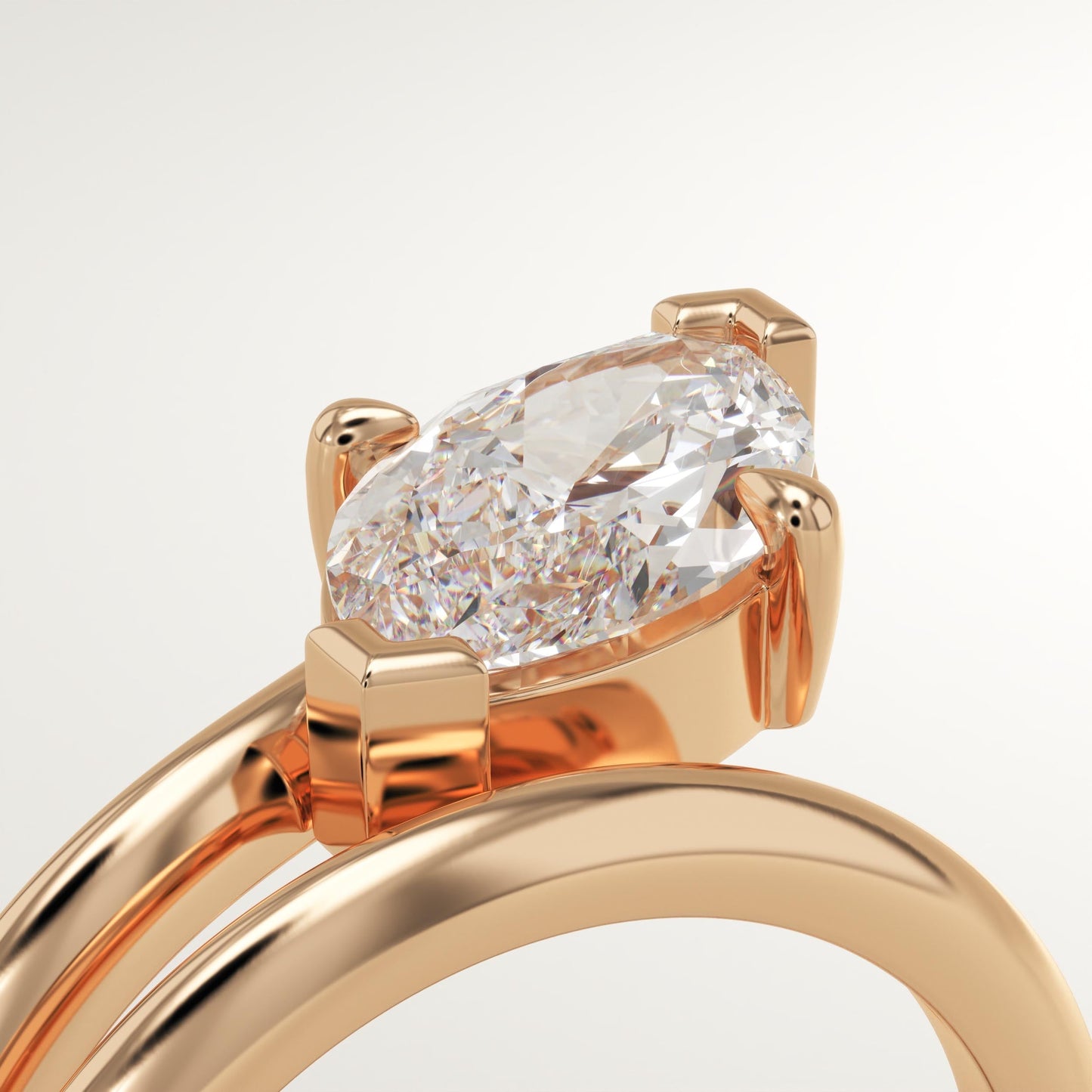 Marquise Cut Solitaire Lab-Grown Diamond Engagement Ring