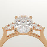 2.0 CT Oval Cut Three Stone Lab-Grown Diamond Engagement Ring