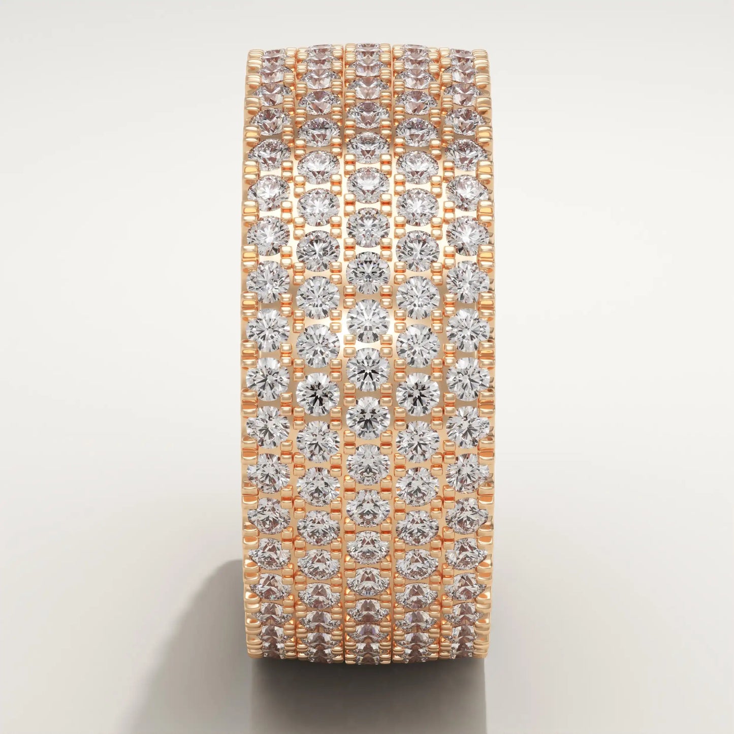2.14 TCW Round Lab-Grown Diamond Multi Stone Wedding Band For Men