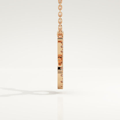 0.12 TCW Round Lab-Grown Diamond Taurus Zodiac Necklace