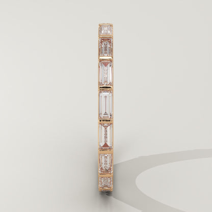 1.61 TCW Baguette Lab-Grown Diamond Full Eternity Wedding Band