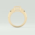 0.45 CT Round Lab Grown Diamond Channel Setting Band For Him