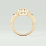 0.45 CT Round Lab Grown Diamond Channel Setting Band For Him