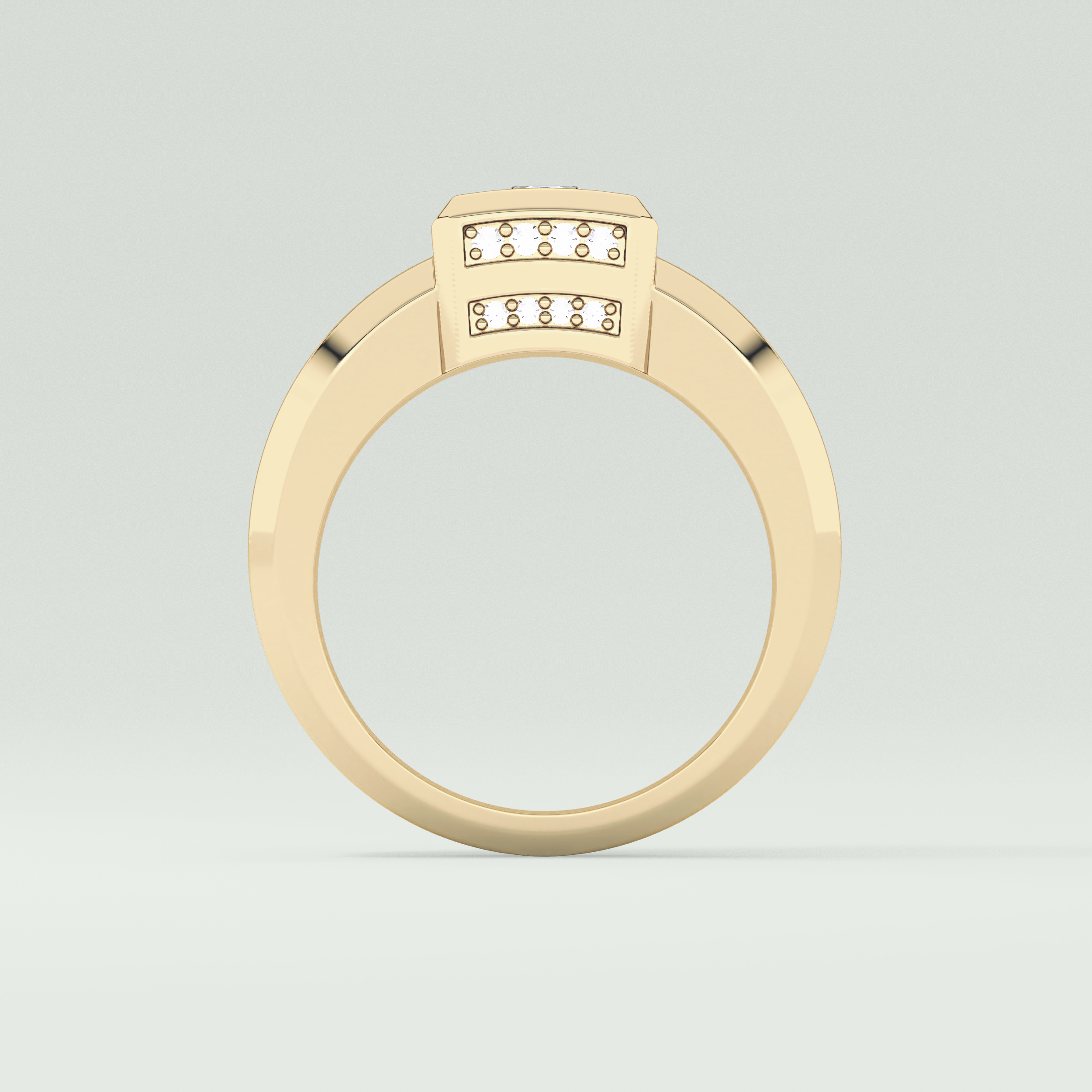 0.45 CT Round Lab Grown Diamond Channel Setting Band For Him