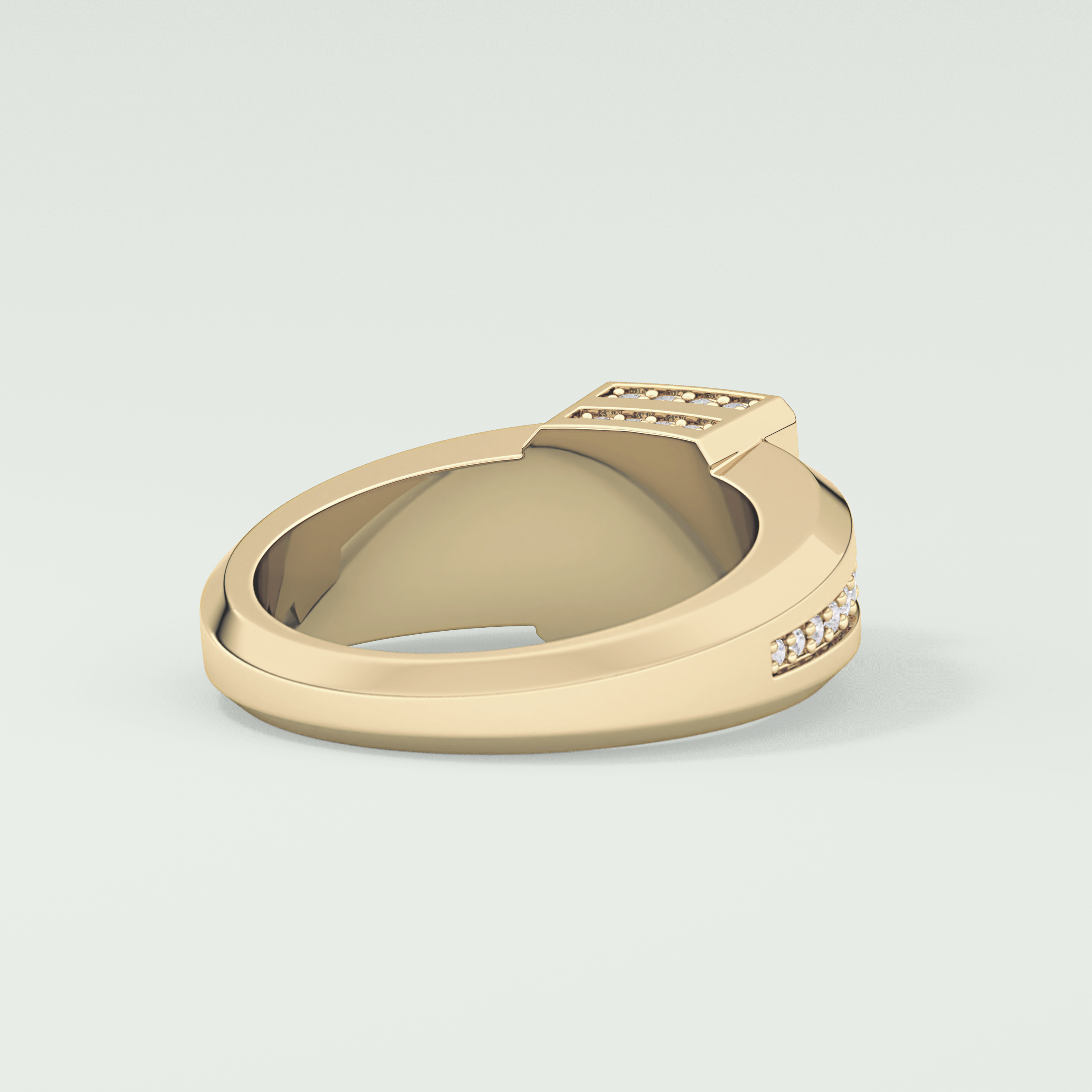 0.45 CT Round Lab Grown Diamond Channel Setting Band For Him