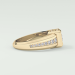 0.45 CT Round Lab Grown Diamond Channel Setting Band For Him