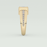 0.45 CT Round Lab Grown Diamond Channel Setting Band For Him