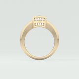 0.45 CT Round Lab Grown Diamond Channel Setting Band For Him