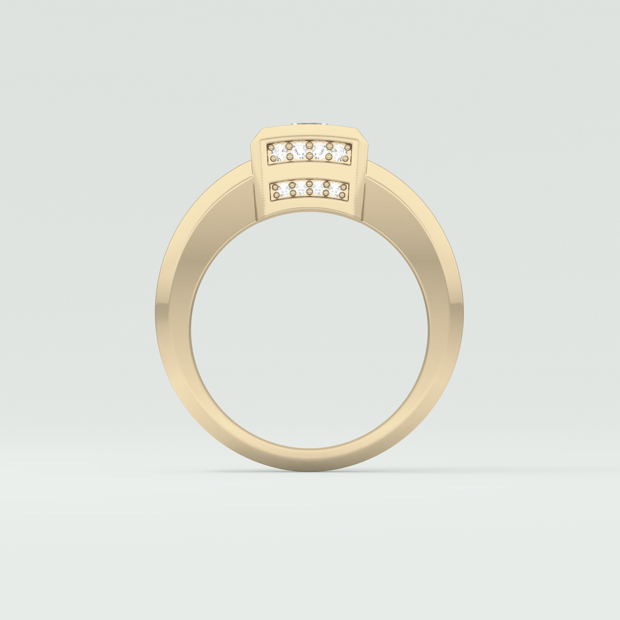 0.45 CT Round Lab Grown Diamond Channel Setting Band For Him