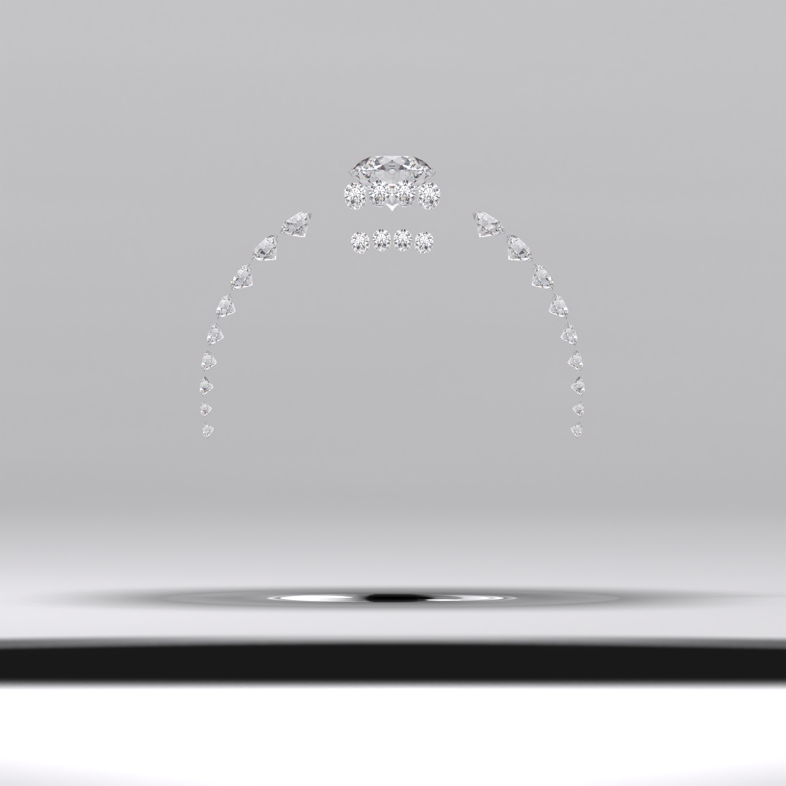 0.45 CT Round Lab Grown Diamond Channel Setting Band For Him