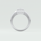 0.45 CT Round Lab Grown Diamond Channel Setting Band For Him