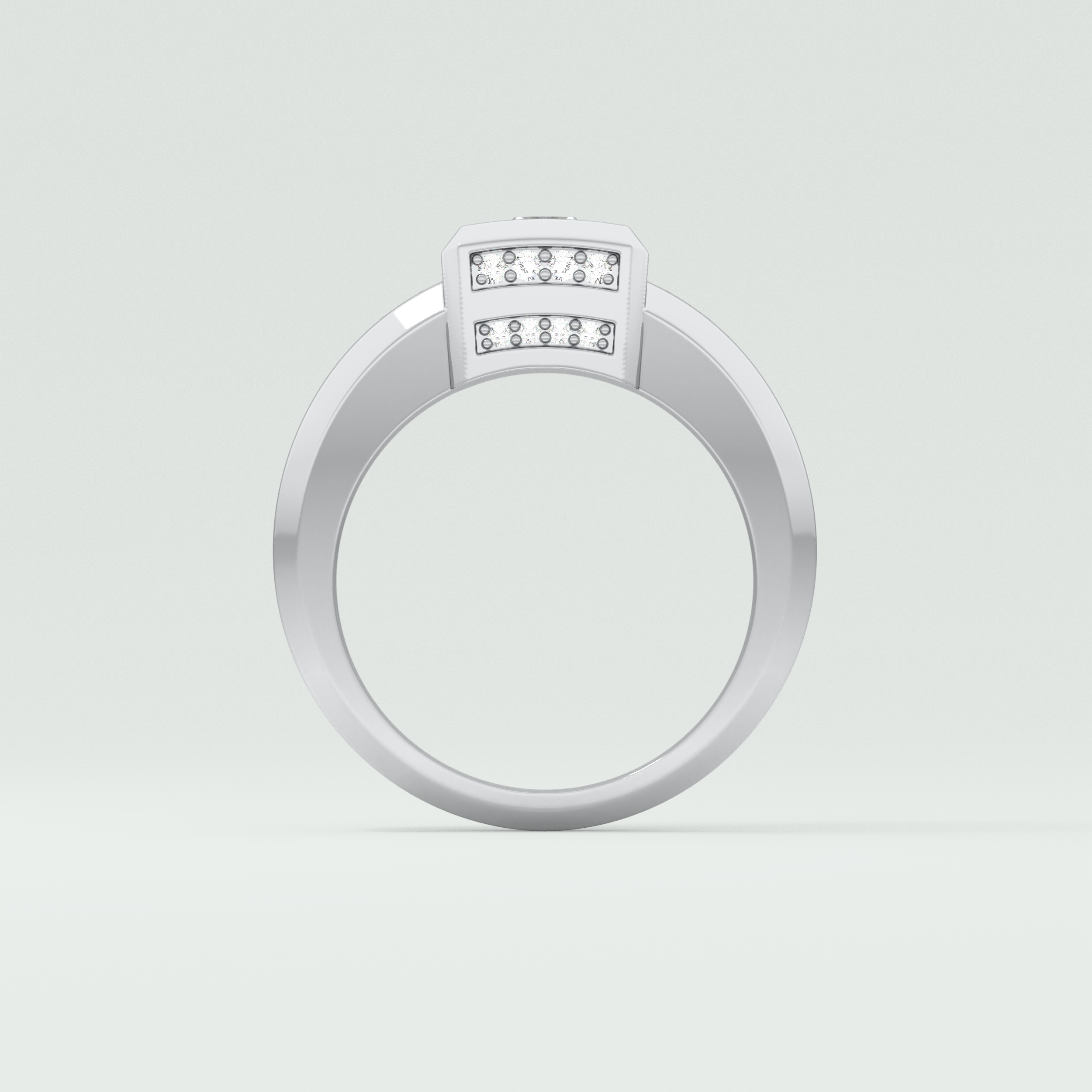 0.45 CT Round Lab Grown Diamond Channel Setting Band For Him
