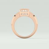 0.45 CT Round Lab Grown Diamond Channel Setting Band For Him