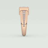 0.45 CT Round Lab Grown Diamond Channel Setting Band For Him