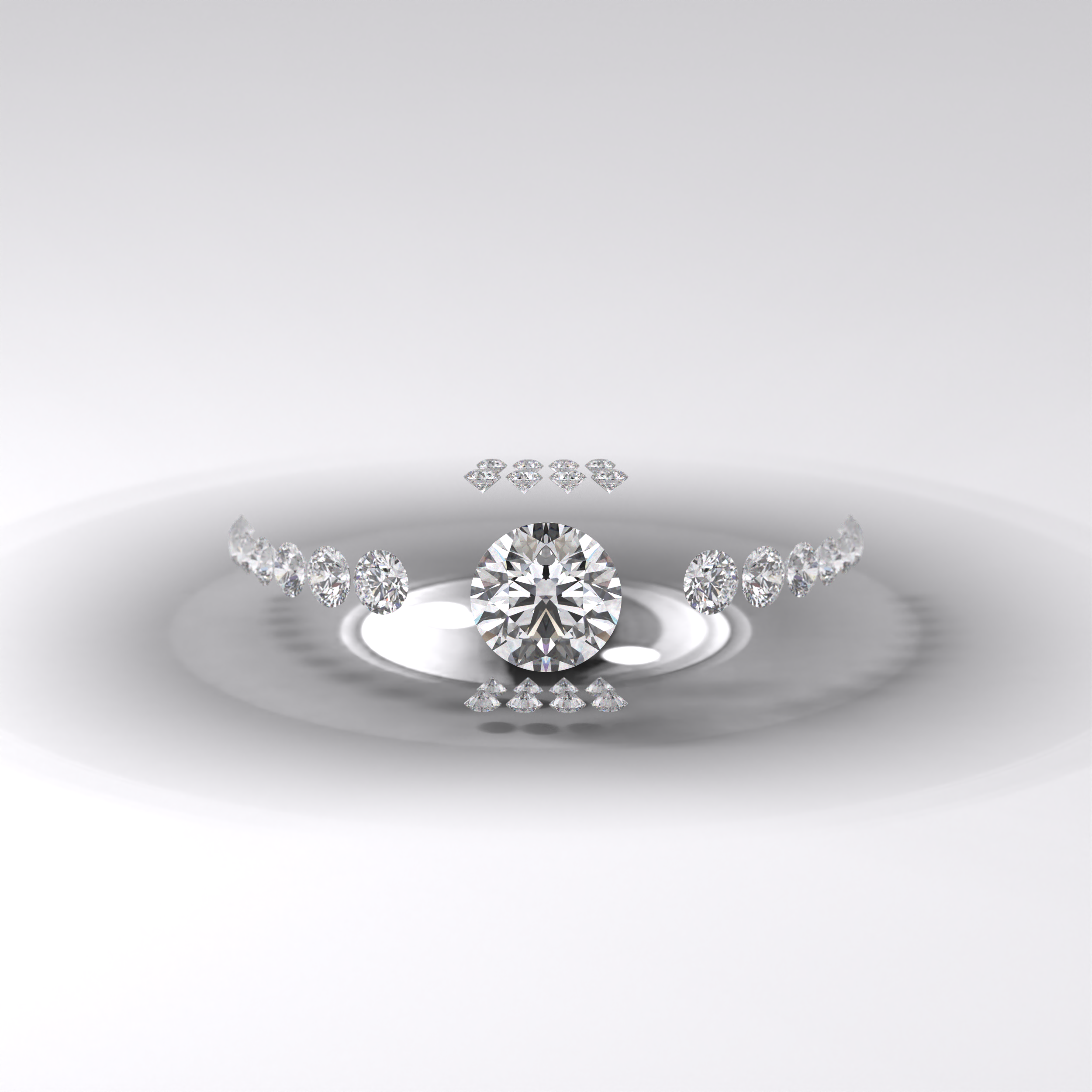 0.45 CT Round Lab Grown Diamond Channel Setting Band For Him