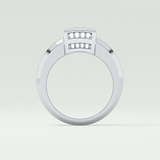 0.45 CT Round Lab Grown Diamond Channel Setting Band For Him