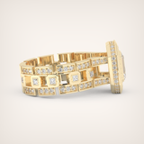 0.75 CT Emerald Cut Moissanite Diamond Men's Wedding Band