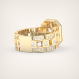 0.75 CT Emerald Cut Moissanite Diamond Men's Wedding Band