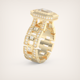 0.75 CT Emerald Cut Moissanite Diamond Men's Wedding Band