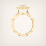 0.75 CT Emerald Cut Moissanite Diamond Men's Wedding Band