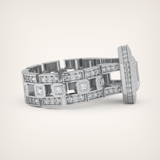0.75 CT Emerald Cut Moissanite Diamond Men's Wedding Band