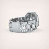 0.75 CT Emerald Cut Moissanite Diamond Men's Wedding Band
