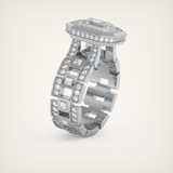 0.75 CT Emerald Cut Moissanite Diamond Men's Wedding Band