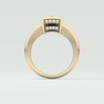 0.45 CT Round Lab Grown Diamond Channel Setting Band For Him