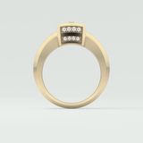0.45 CT Round Lab Grown Diamond Channel Setting Band For Him