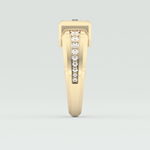 0.45 CT Round Lab Grown Diamond Channel Setting Band For Him