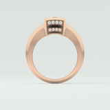 0.45 CT Round Lab Grown Diamond Channel Setting Band For Him