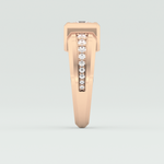 0.45 CT Round Lab Grown Diamond Channel Setting Band For Him