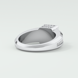 0.45 CT Round Lab Grown Diamond Channel Setting Band For Him