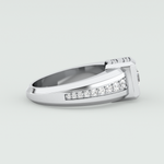 0.45 CT Round Lab Grown Diamond Channel Setting Band For Him