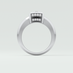 0.45 CT Round Lab Grown Diamond Channel Setting Band For Him