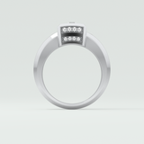 0.45 CT Round Lab Grown Diamond Channel Setting Band For Him
