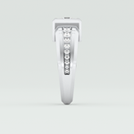 0.45 CT Round Lab Grown Diamond Channel Setting Band For Him