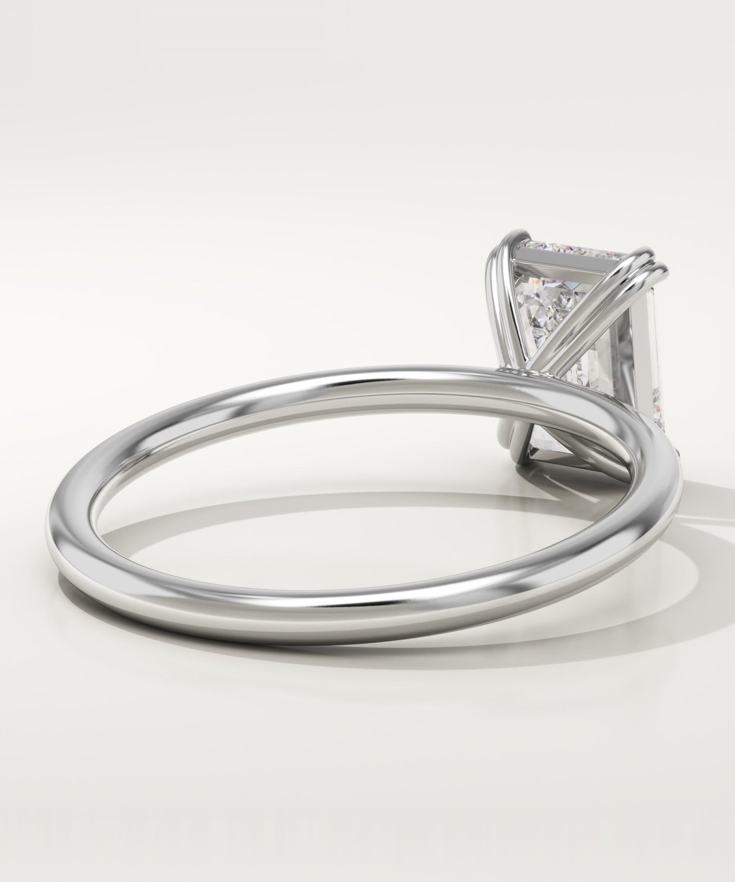 1.55 CT Emerald Cut Moissanite Solitaire Engagement Ring (US Size 7 Ready To Ship)