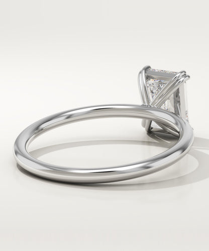 1.55 CT Emerald Cut Moissanite Solitaire Engagement Ring (US Size 7 Ready To Ship)