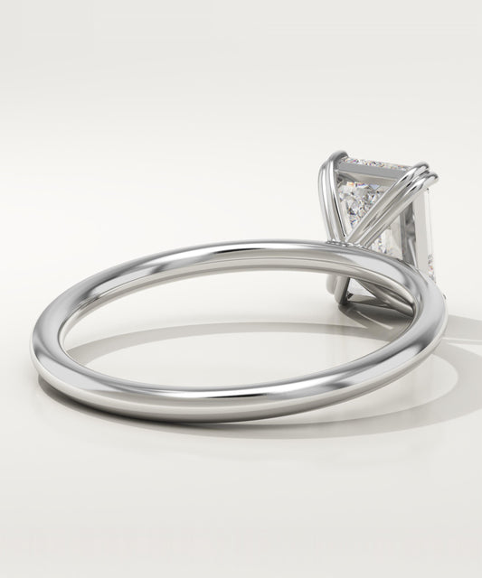 1.55 CT Emerald Cut Moissanite Solitaire Engagement Ring (US Size 7 Ready To Ship)