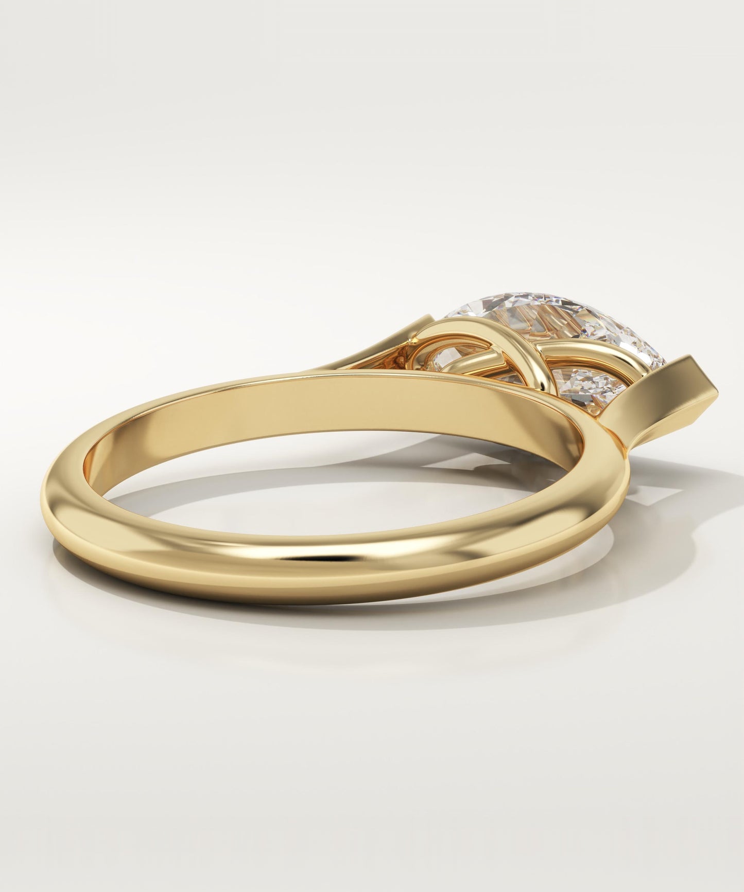 1.98 CT East West Marquise Cut Moissanite Solitaire Engagement Ring (US Size 8.25 Ready To Ship)