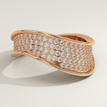 0.953 TCW Round Lab-Grown Diamond Multi Stone Wedding Band