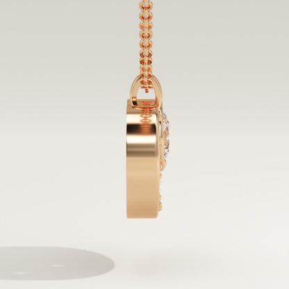 2.14 TCW Round & Baguette Lab-Grown Diamond Multi Stone Charm Necklace