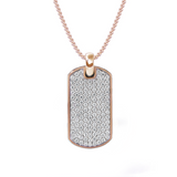 3.2 TCW Round Lab-Grown Diamond Dog Tag Necklace For Him 3