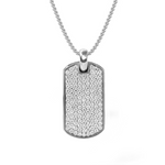 3.2 TCW Round Lab-Grown Diamond Dog Tag Necklace For Him 2