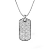 3.2 TCW Round Lab-Grown Diamond Dog Tag Necklace For Him 2