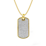 3.2 TCW Round Lab-Grown Diamond Dog Tag Necklace For Him 1